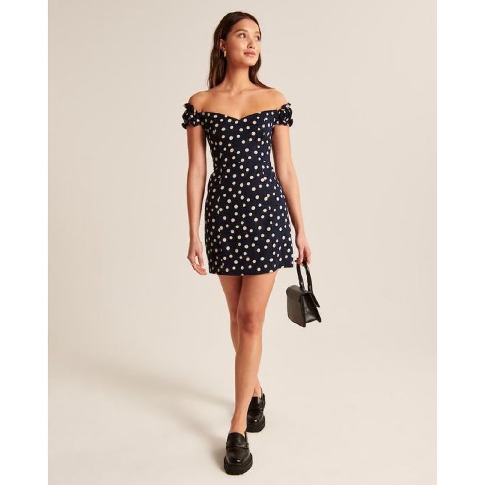 Abercrombie & Fitch Off-The-Shoulder Corset Mini Dress